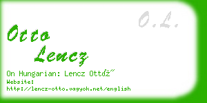 otto lencz business card